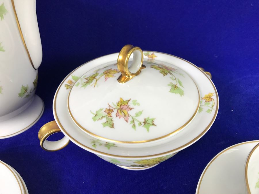Coffee Service China Set Haviland Limoges Autumn Leaf France 'Merry Christmas From Renault, Inc 1959' [Photo 9]