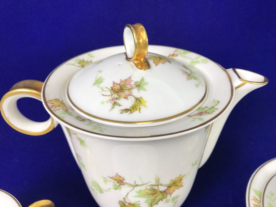 Coffee Service China Set Haviland Limoges Autumn Leaf France 'Merry Christmas From Renault, Inc 1959' [Photo 7]