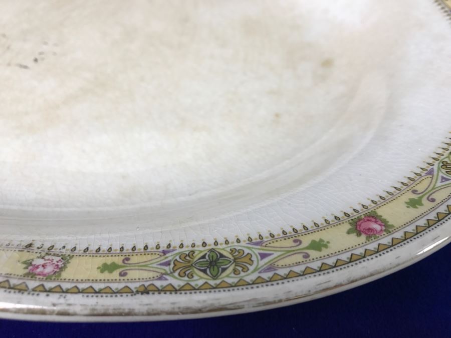 (2) Vintage China Serving Platters W. H. Grindley & Co Windsor Ivory England And Homer Laughlin Empress [Photo 10]