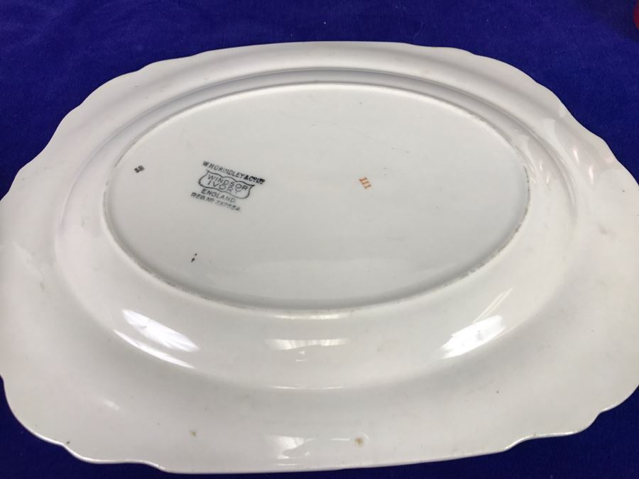 (2) Vintage China Serving Platters W. H. Grindley & Co Windsor Ivory England And Homer Laughlin Empress [Photo 7]