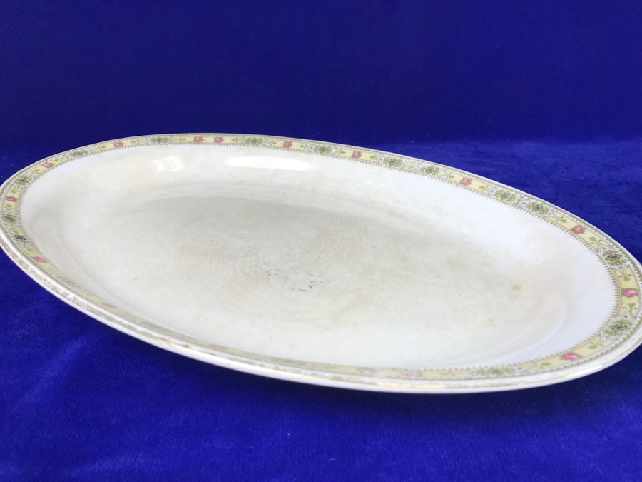 (2) Vintage China Serving Platters W. H. Grindley & Co Windsor Ivory England And Homer Laughlin Empress [Photo 8]