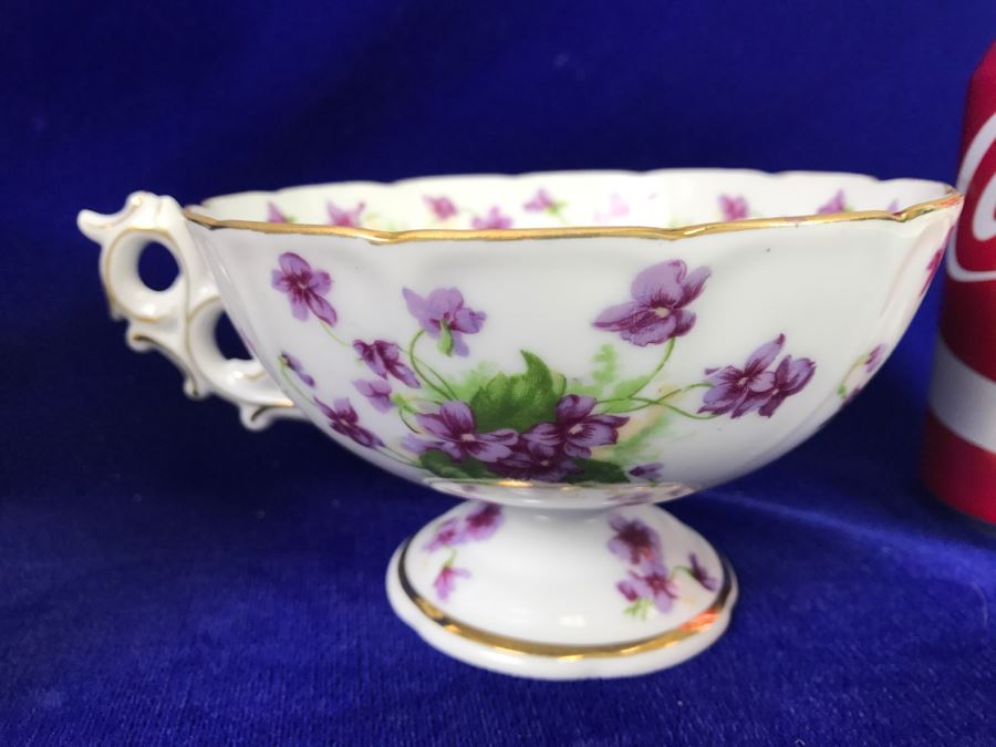 Bone China Set By Hammersley 'Victorian Violets' Made In England Plus Piece Of China In Same Pattern Made In Occupied Japan [Photo 21]