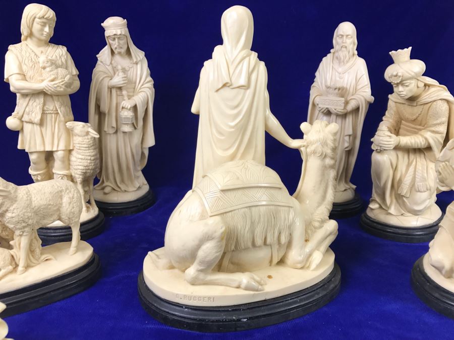 Set Of Large Nativity Scene Figurines By Bianchi G. Ruggeri Made In Italy [Photo 7]