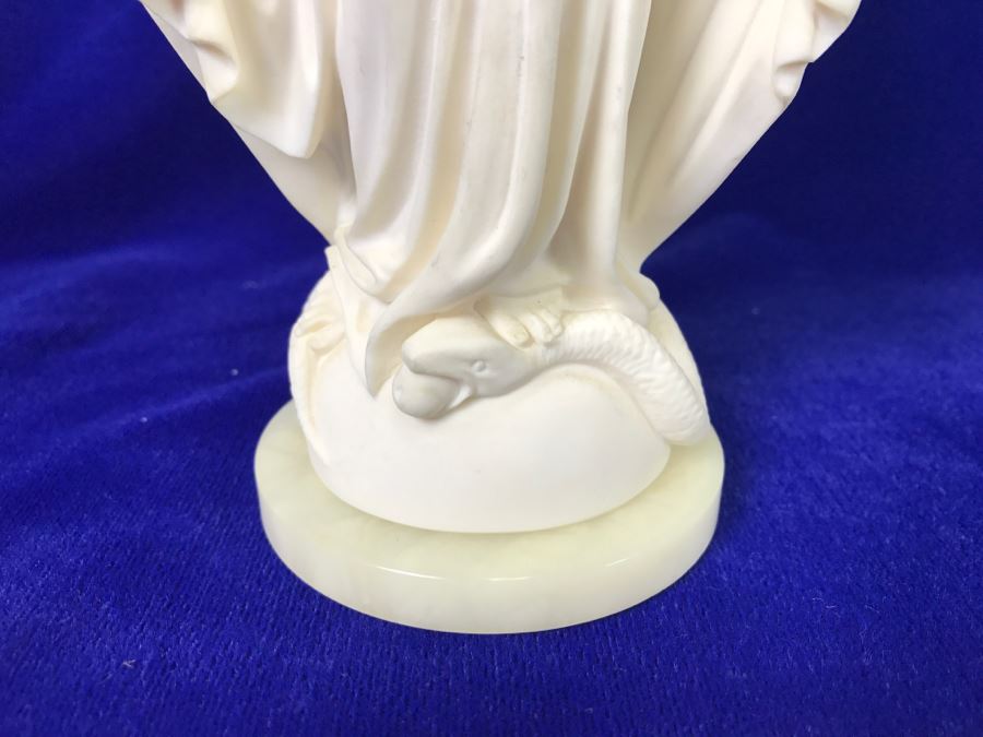 A. Giannelli Signed Virgin Mary Statue/Figurine Made In Italy Marble Base [Photo 5]