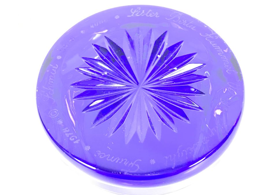 Schmid Cobalt Blue and White Sister Berta Hummel Paperweight France [Photo 3]