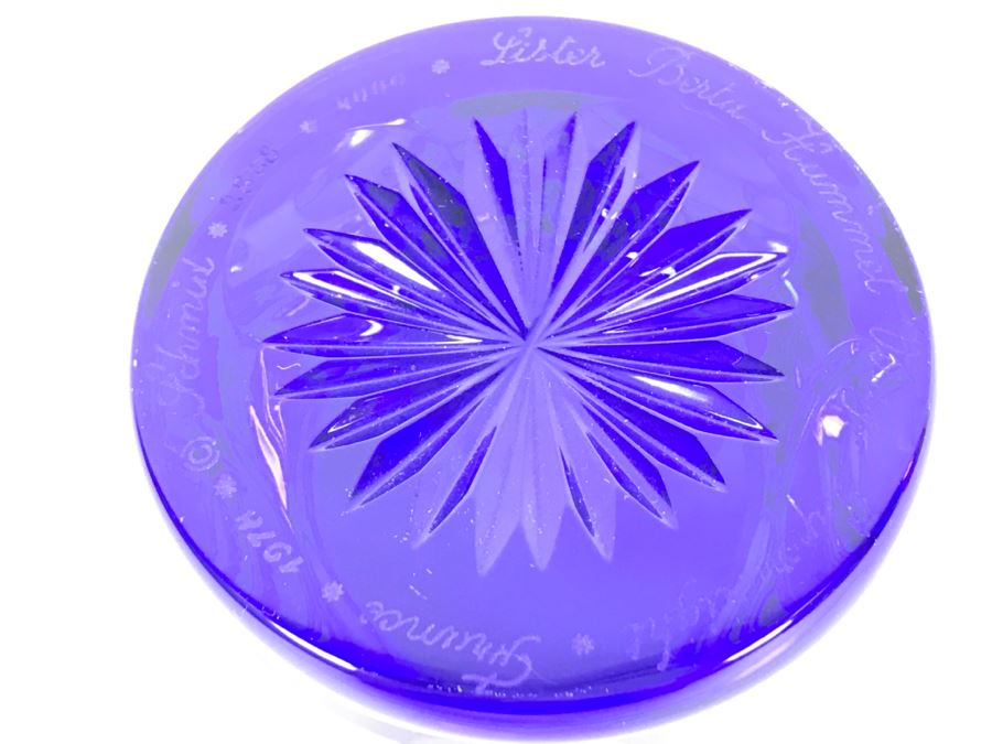 Schmid Cobalt Blue and White Sister Berta Hummel Paperweight France [Photo 9]