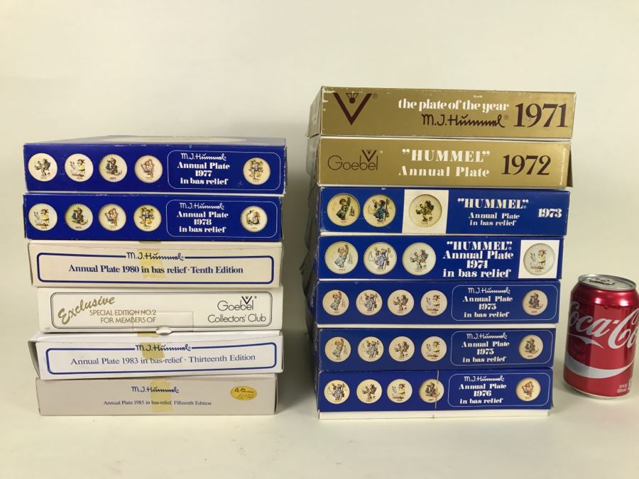 (13) Collection Of M.J. Hummel Plates From 1971-1985 In Original Boxes [Photo 1]