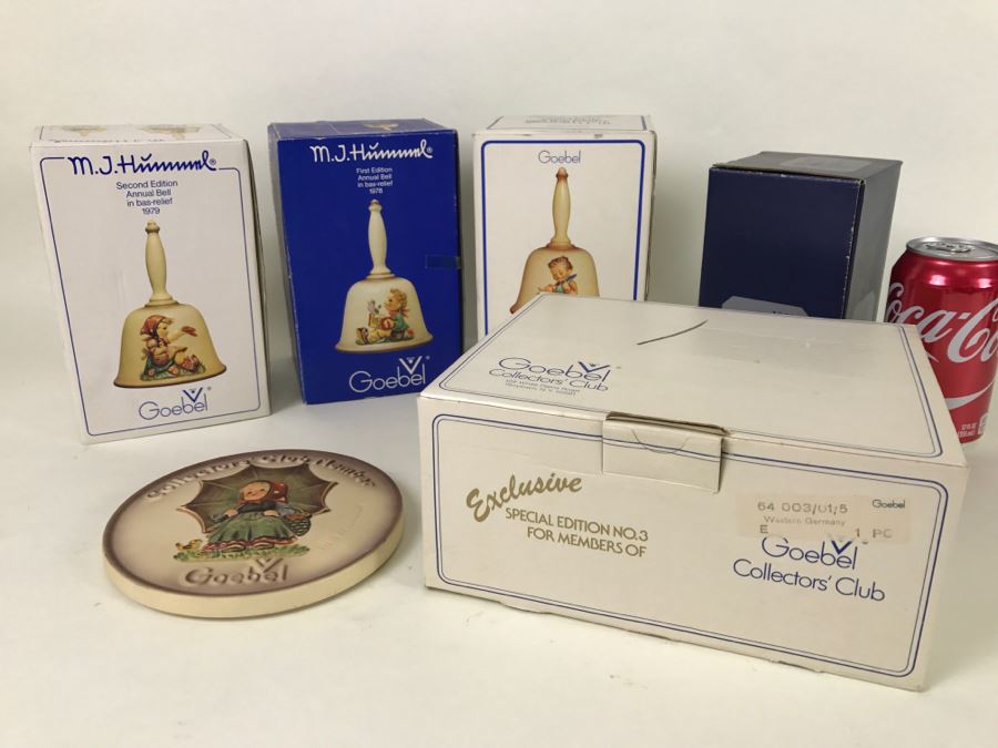 Collection Of Hummel Items Including Exclusive Special Edition No. 3 For Collectors Club, Bells And Collector's Club Member Plaque [Photo 3]