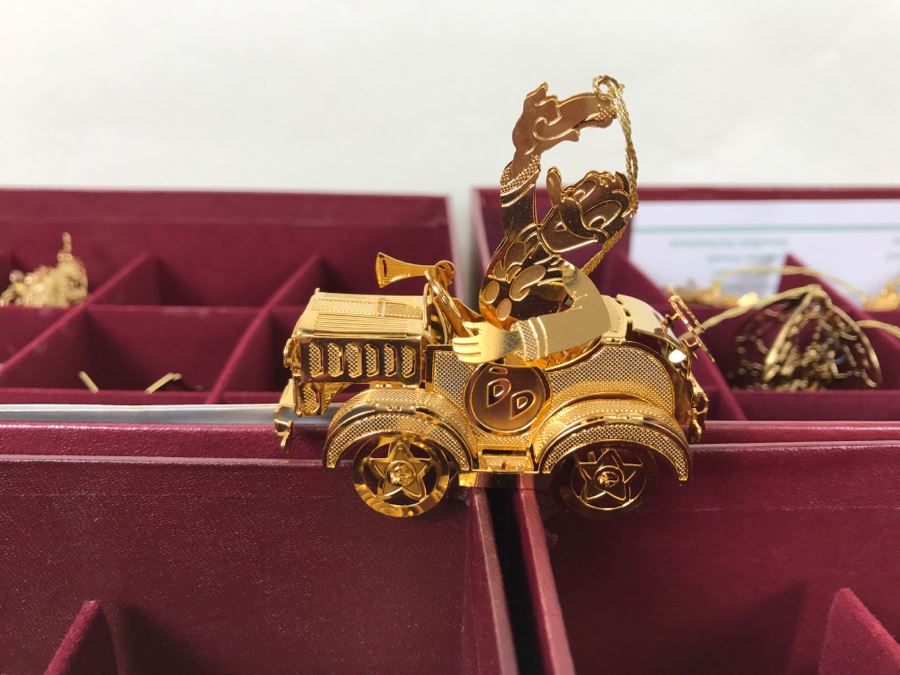 Large Collection Of Gold Christmas Ornaments From The Danbury Mint - Six Boxes Filled [Photo 11]