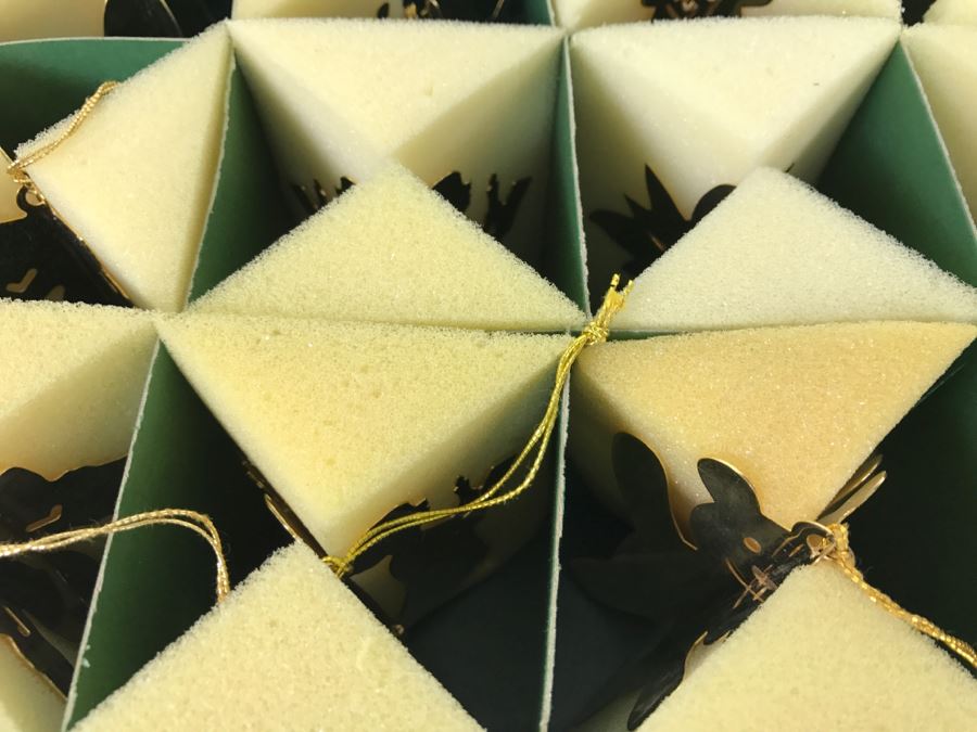 Large Collection Of Gold Christmas Ornaments From The Danbury Mint - Four Boxes Filled [Photo 10]