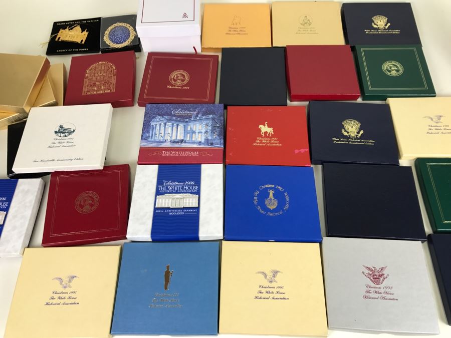 Huge Collection Of Collectible Ornaments Mainly The White House Historical Association Plus Hand Painted Hotel Del Coronado Ornament By Debby Reeves [Photo 5]