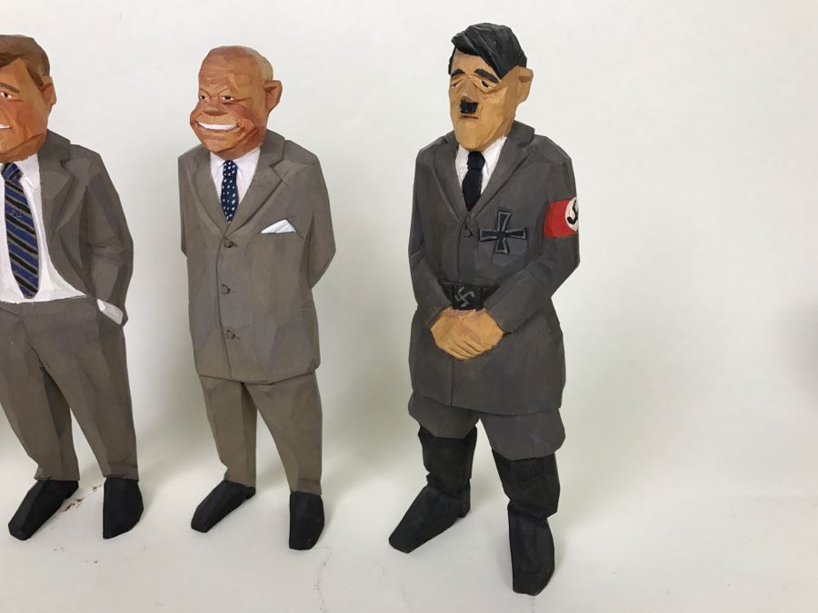 Carved Wooden Political Figures Statues Made In Germany [Photo 2]