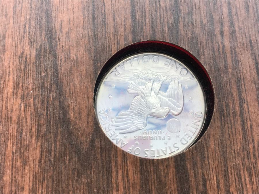 Set Of (3) Eisenhower United States Proof Dollars (2) 1972 And (1) 1973 Packaged By U.S. Mint [Photo 9]