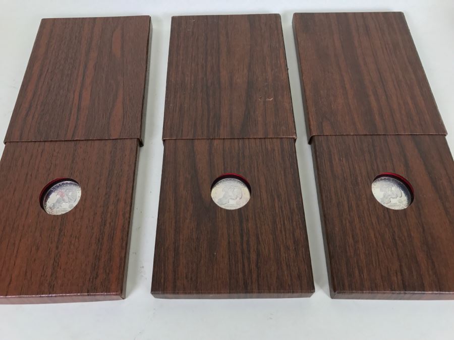 Set Of (3) Eisenhower United States Proof Dollars (2) 1972 And (1) 1973 Packaged By U.S. Mint [Photo 7]