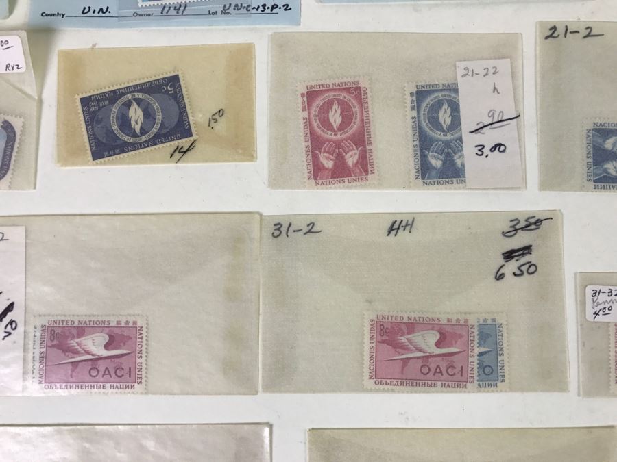 Large Mint Stamp Collection Mainly United Nations Stamps