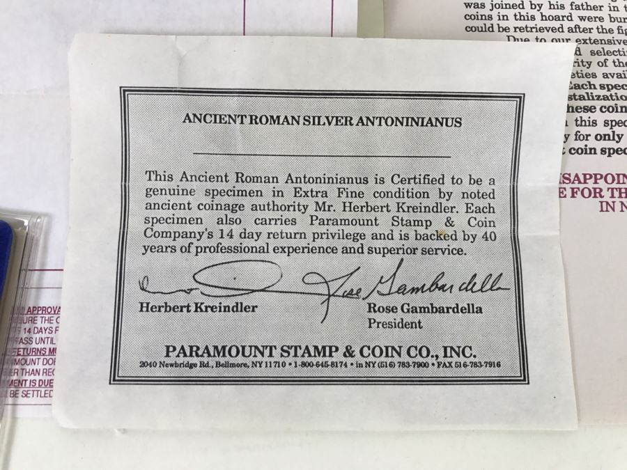 Trajan Decius Ancient Roman Silver (Apx 250 AD) Extra Fine Condition With Documentation [Photo 14]