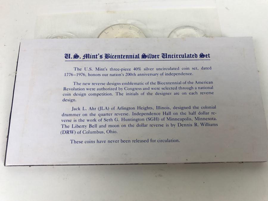 United States Bicentennial 40% Silver Uncirculated Coin Set [Photo 3]
