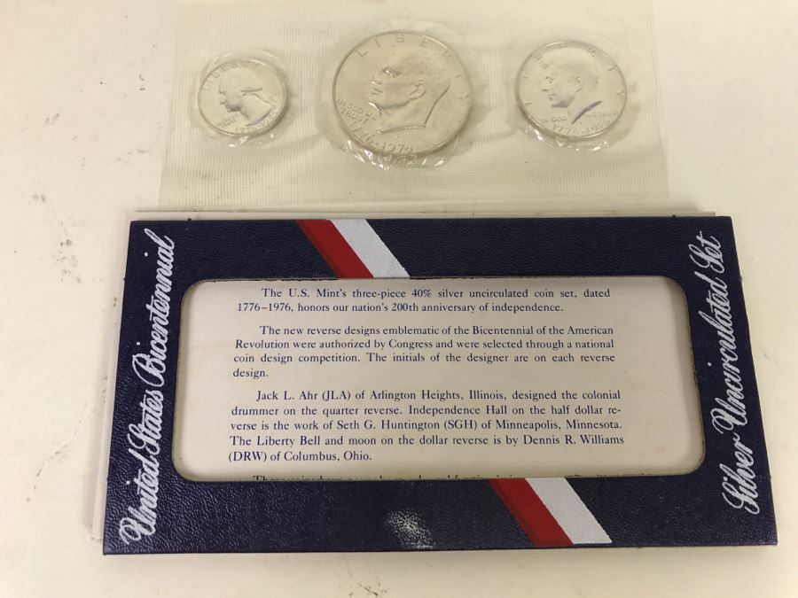 United States Bicentennial 40% Silver Uncirculated Coin Set [Photo 1]
