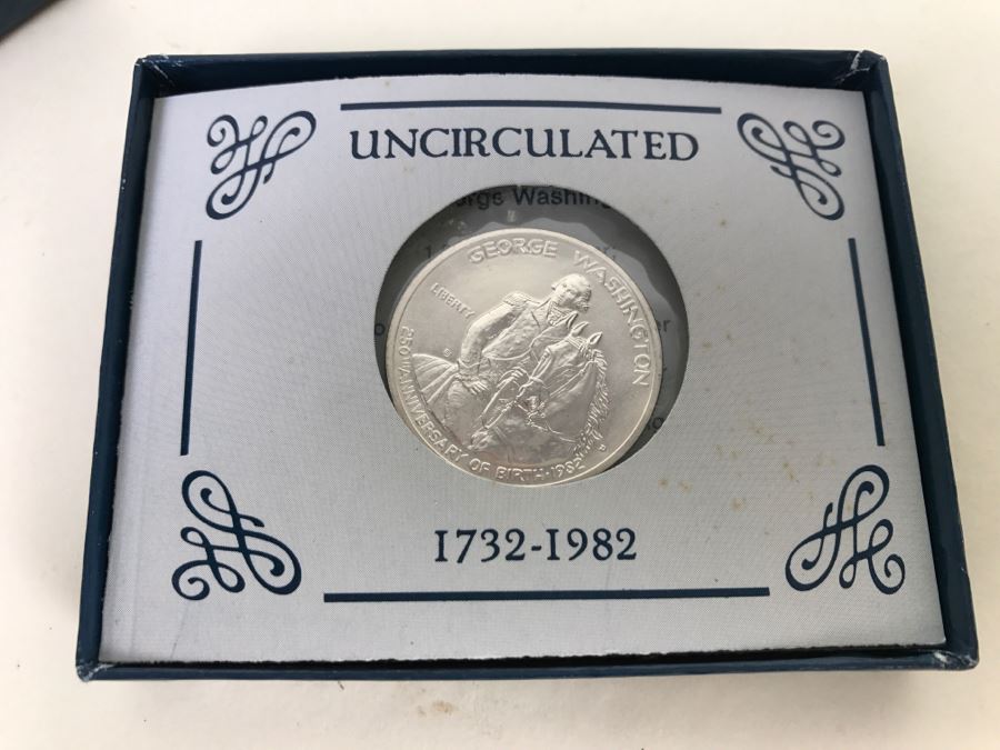 George Washington .900 Silver Commemorative Half Dollar Coin Uncirculated .4019 Troy Oz. 1982