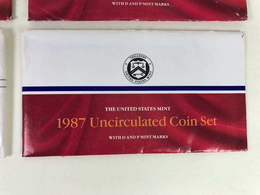 (9) Uncirculated U.S. Mint Coint Sets (5) 1987, (3) 1988, (1) 1984 [Photo 4]