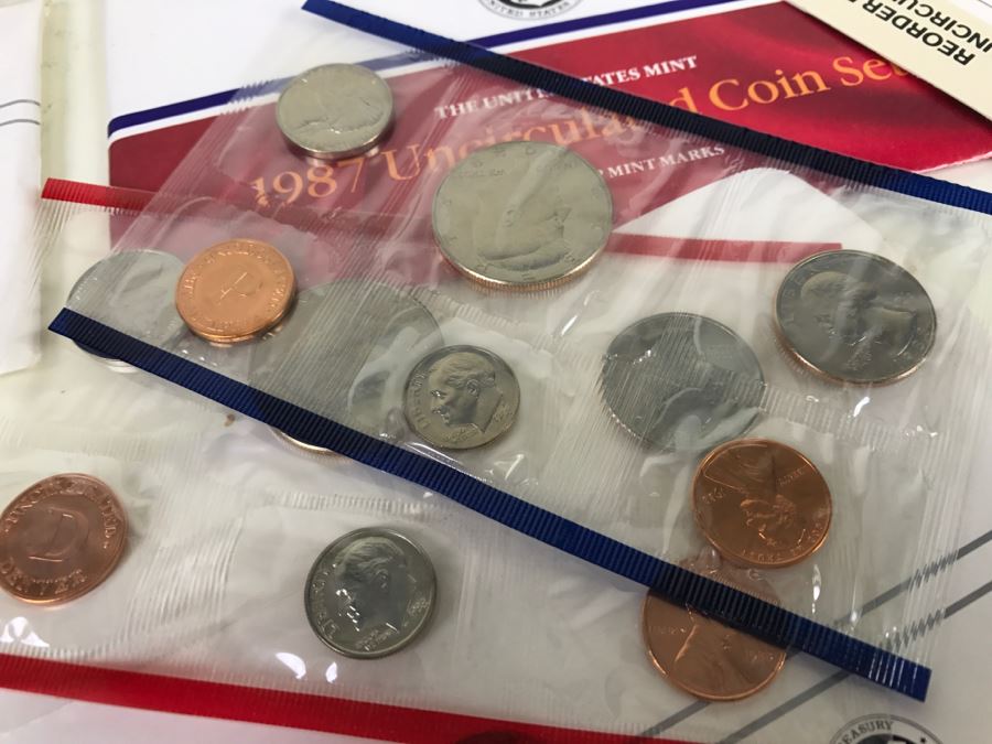 (9) Uncirculated U.S. Mint Coint Sets (5) 1987, (3) 1988, (1) 1984 [Photo 6]