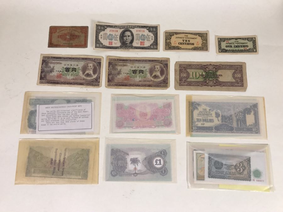 Large Collection Of Foreign Currency Paper Money [Photo 1]