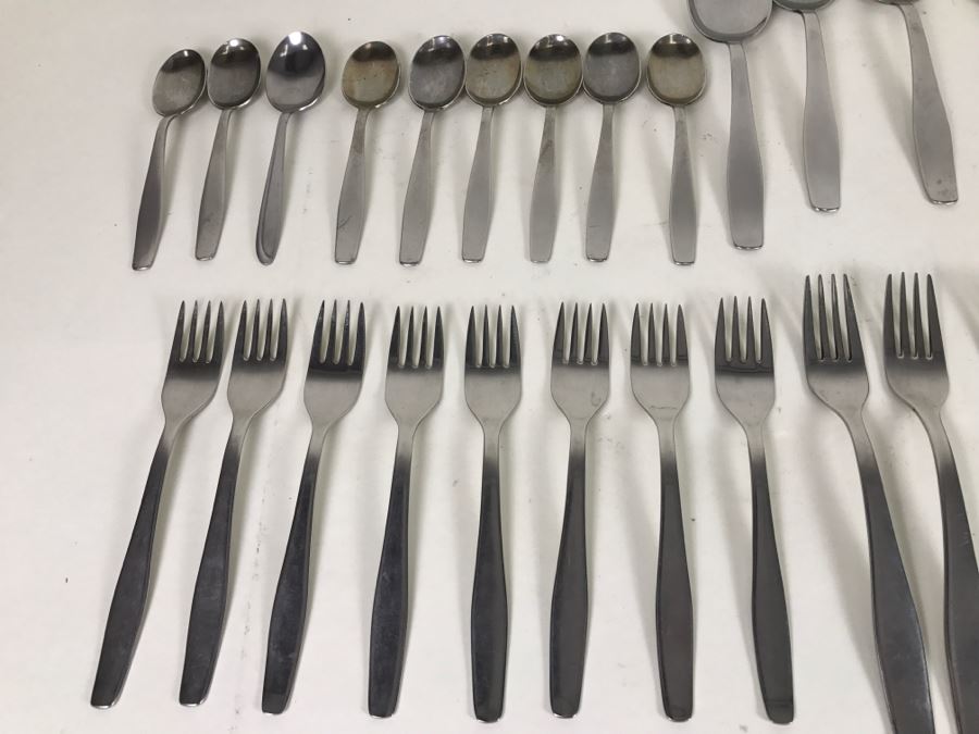 Modernist Stainless Steel Berndorf Roneusil Flatware Set [Photo 4]