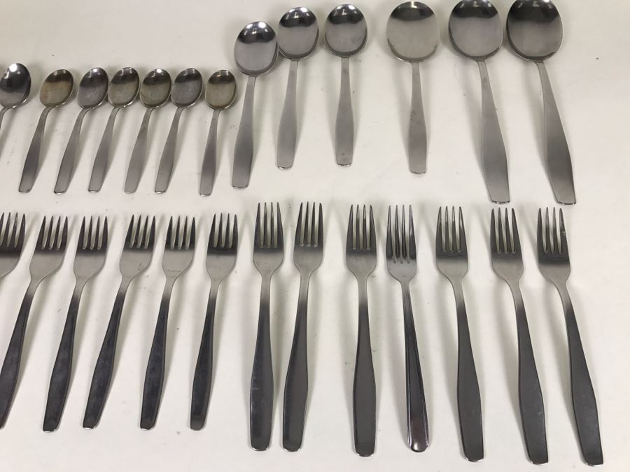 Modernist Stainless Steel Berndorf Roneusil Flatware Set [Photo 3]