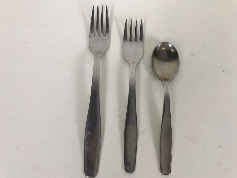 Modernist Stainless Steel Berndorf Roneusil Flatware Set [Photo 7]