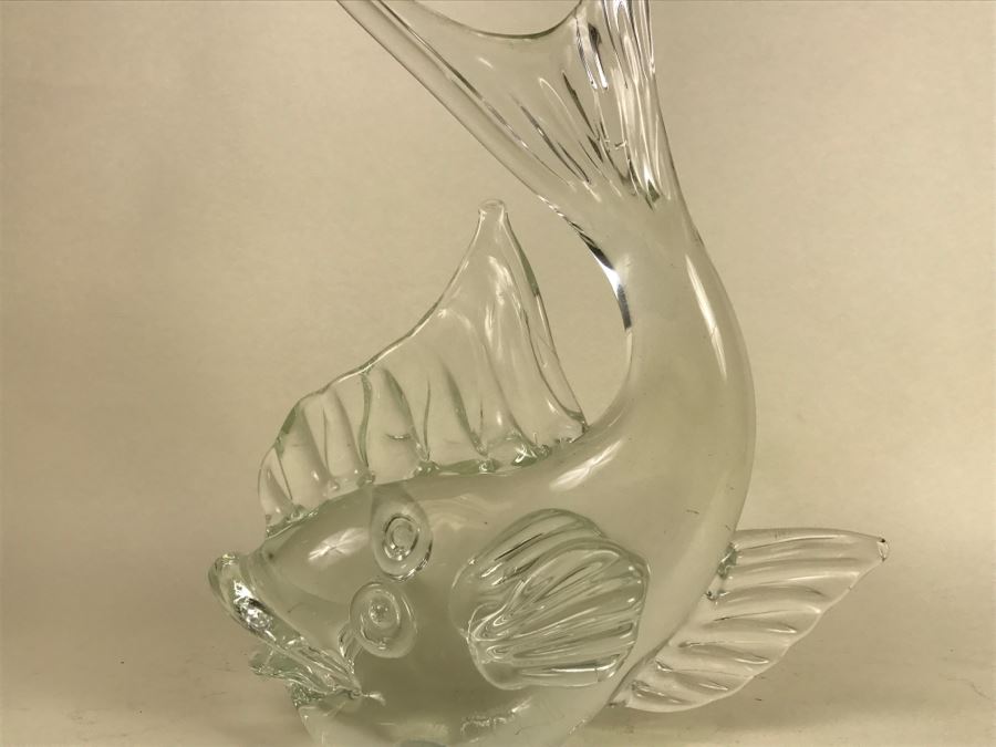 Large Clear Glass Fish Sculpture [Photo 4]