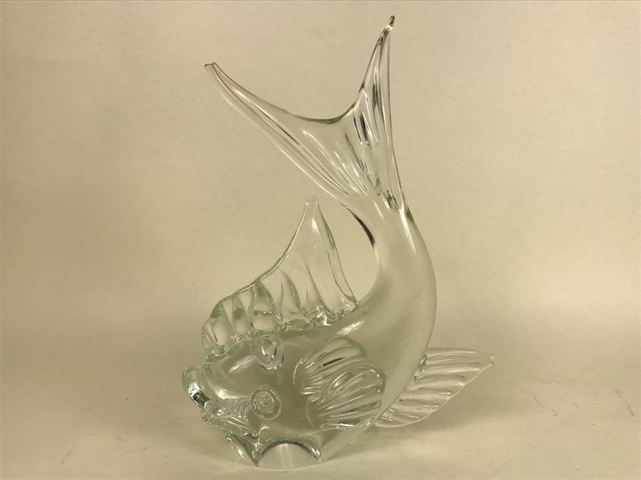 Large Clear Glass Fish Sculpture [Photo 2]