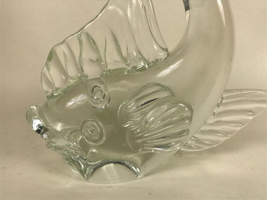 Large Clear Glass Fish Sculpture [Photo 3]