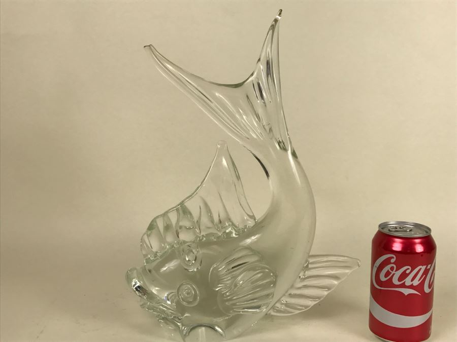 Large Clear Glass Fish Sculpture [Photo 1]