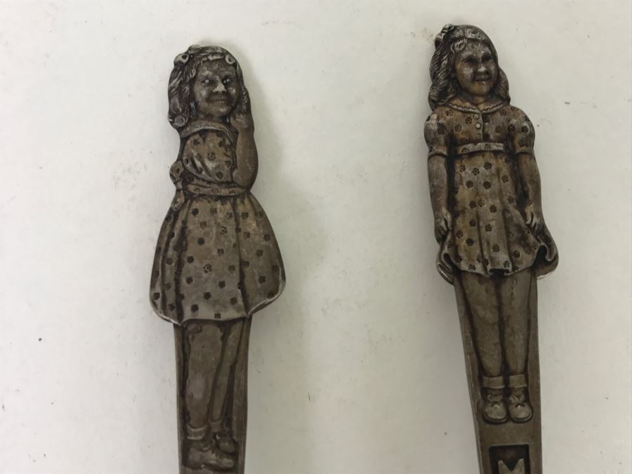 (5) Carlton Silver Plate Spoons Of The Dionne Quintuplets (Sisters) Cecile, Emilie, Annette, Marie, Yvonne [Photo 5]