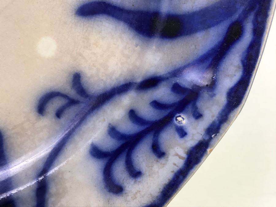 Antique Flow Blue T. Walker Ironstone Plate [Photo 9]