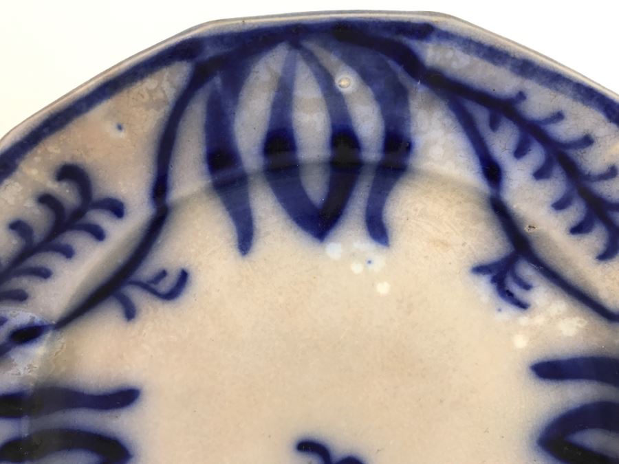 Antique Flow Blue T. Walker Ironstone Plate [Photo 5]