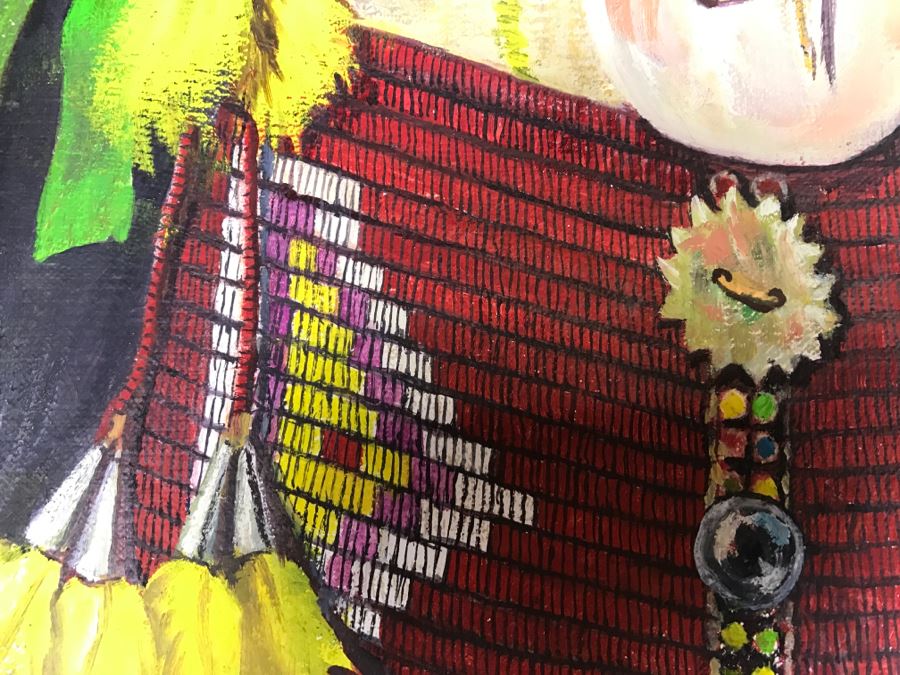 Original Oil Painting Of John Sitting Bull By David Humphreys Miller [Photo 9]