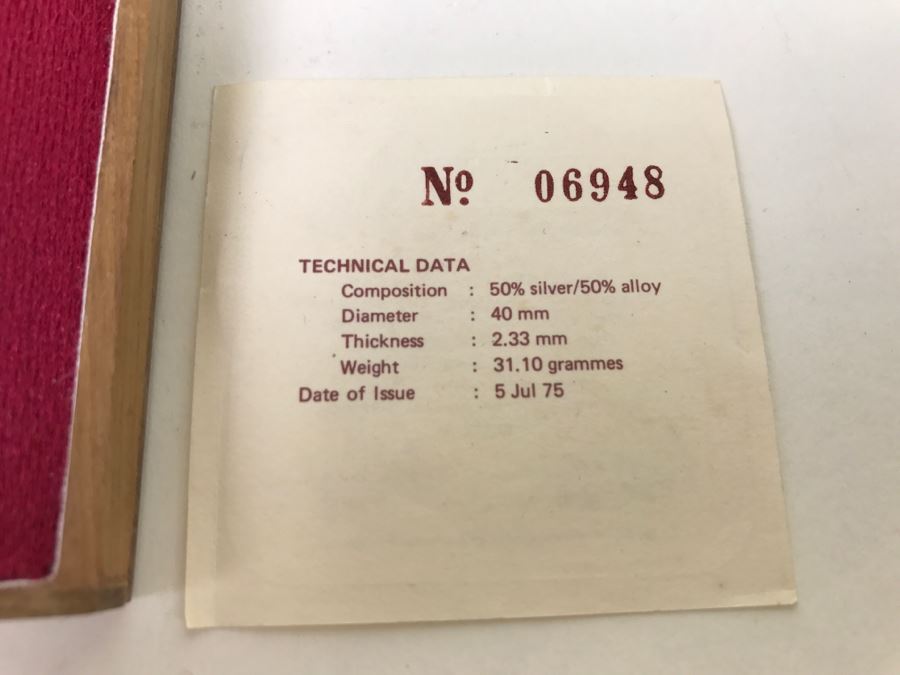 Republic Of Singapore 10th Anniversay Coin 1975 $10 50% Silver Proof Coin 31g [Photo 5]