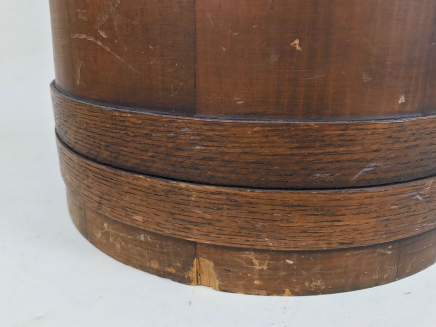 Vintage Wooden Bucket With Handle [Photo 3]