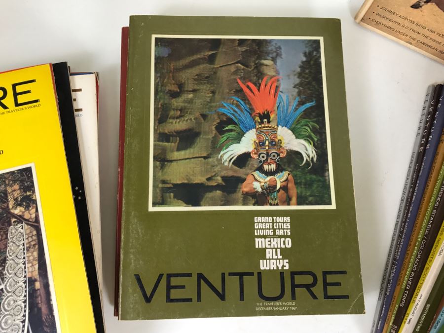 Collection Of Vintage 1960s VENTURE Travel Magazines With Cool Holographic Covers [Photo 13]