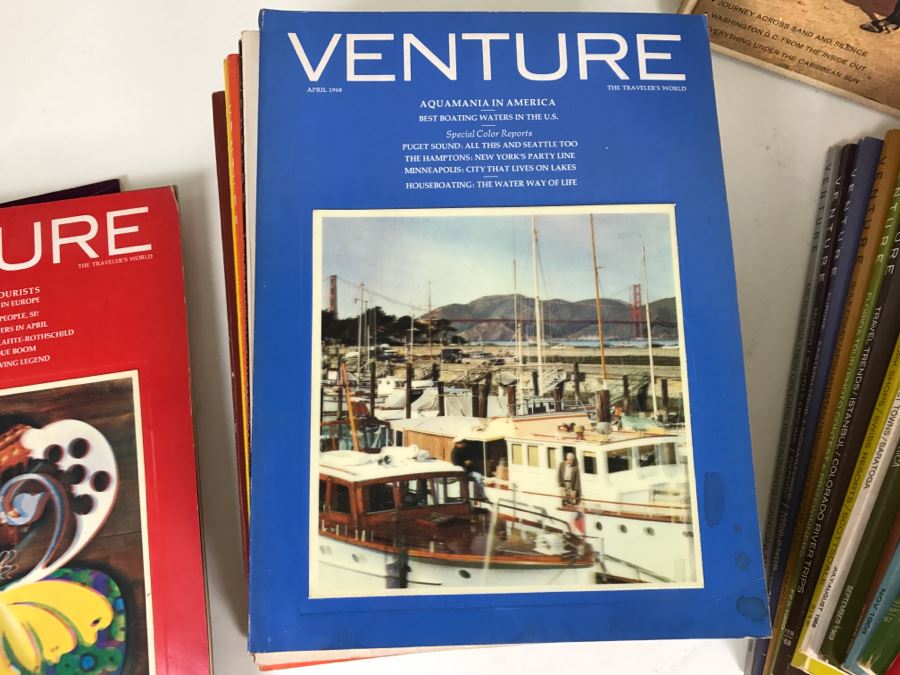 Collection Of Vintage 1960s VENTURE Travel Magazines With Cool Holographic Covers [Photo 8]