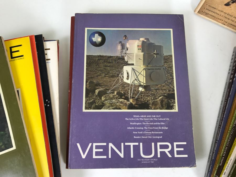 Collection Of Vintage 1960s VENTURE Travel Magazines With Cool Holographic Covers [Photo 15]