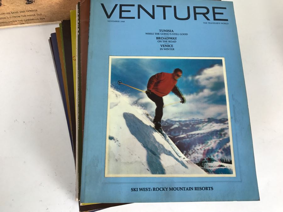 Collection Of Vintage 1960s VENTURE Travel Magazines With Cool Holographic Covers [Photo 21]