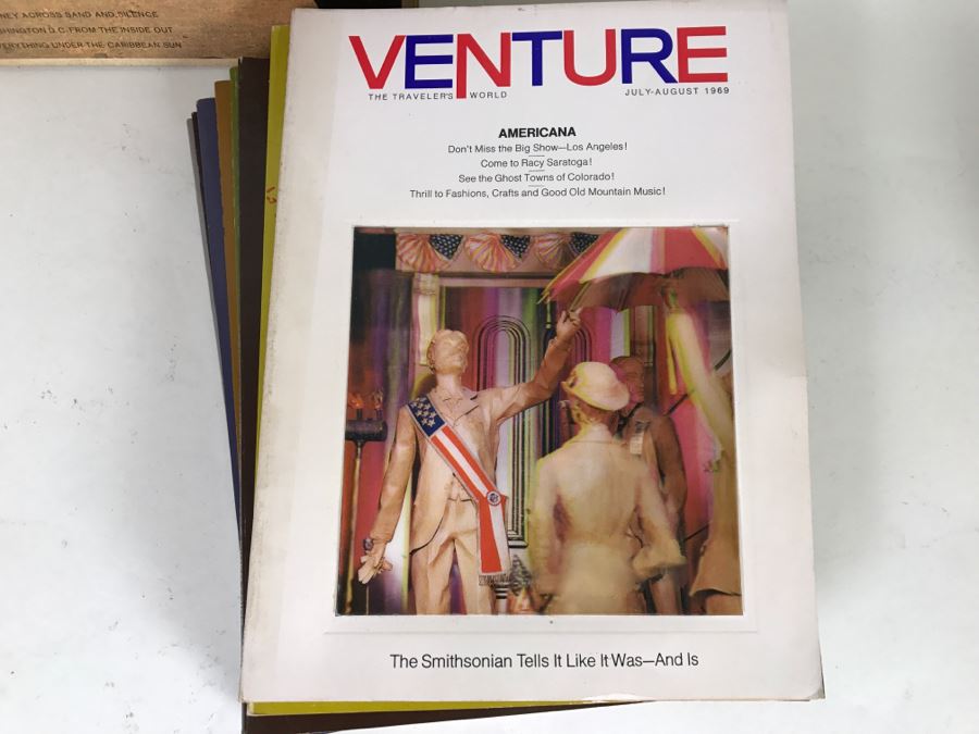 Collection Of Vintage 1960s VENTURE Travel Magazines With Cool Holographic Covers [Photo 24]
