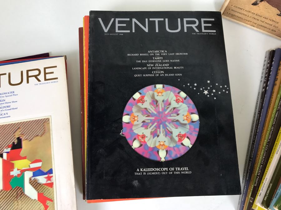 Collection Of Vintage 1960s VENTURE Travel Magazines With Cool Holographic Covers [Photo 10]