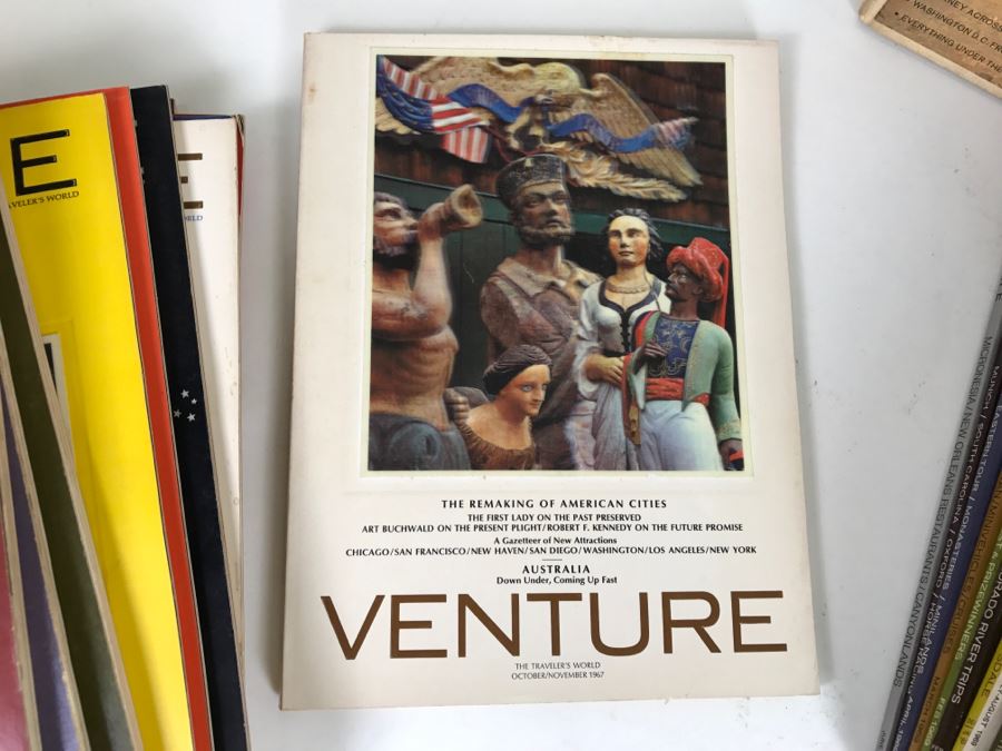 Collection Of Vintage 1960s VENTURE Travel Magazines With Cool Holographic Covers [Photo 18]
