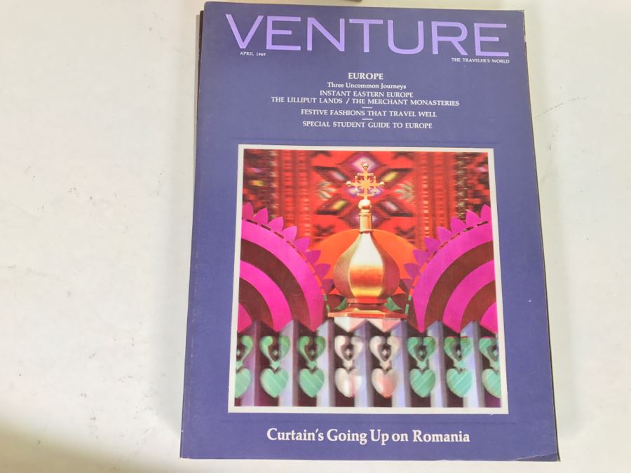 Collection Of Vintage 1960s VENTURE Travel Magazines With Cool Holographic Covers [Photo 29]