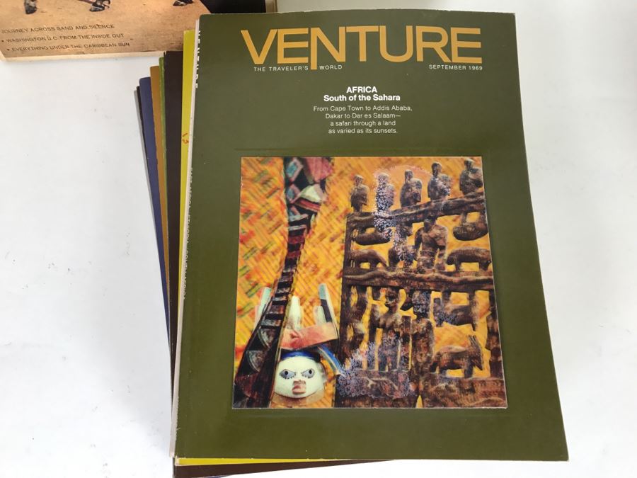 Collection Of Vintage 1960s VENTURE Travel Magazines With Cool Holographic Covers [Photo 23]