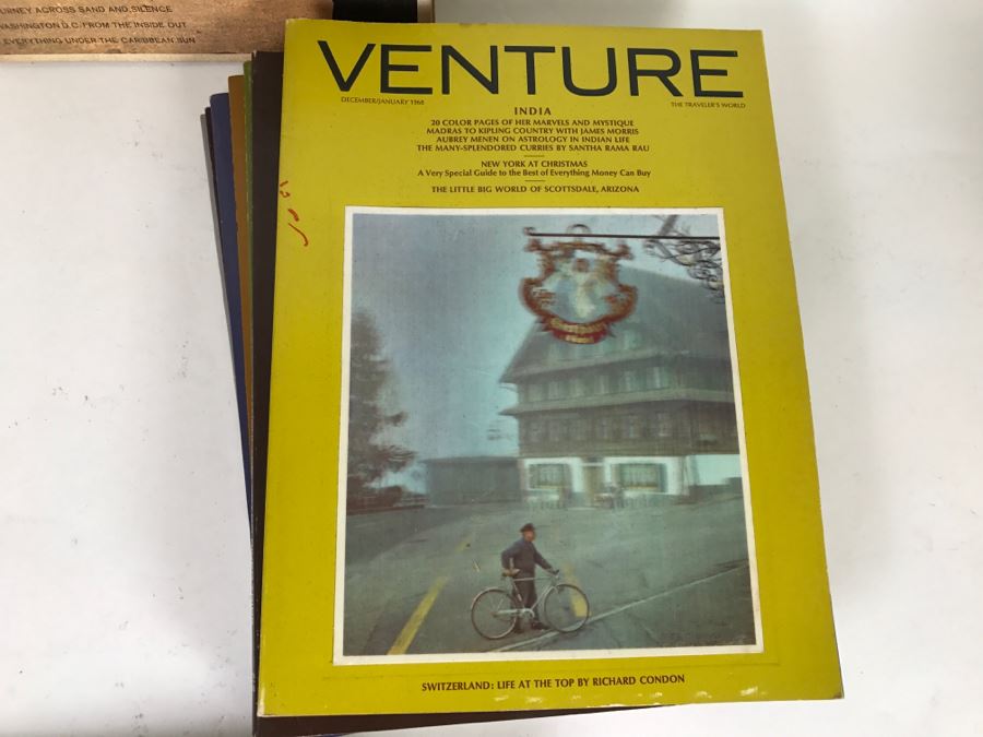 Collection Of Vintage 1960s VENTURE Travel Magazines With Cool Holographic Covers [Photo 25]