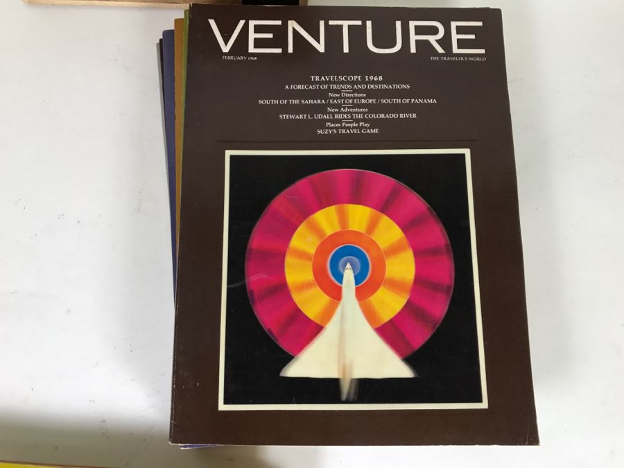 Collection Of Vintage 1960s VENTURE Travel Magazines With Cool Holographic Covers [Photo 26]